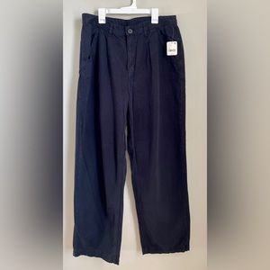 FREE PEOPLE navy cotton trousers size 10